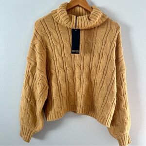 Truth by Republic mustard yellow oversized knit sweater